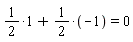 1/2-1/2 = 0