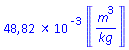0.4881666858e-1*Units:-Unit(m^3/kg)