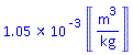 0.1047395909e-2*Units:-Unit(m^3/kg)