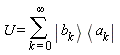 "U=(&sum;) | b[k] > < a[k] | "