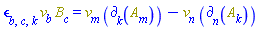 Physics:-LeviCivita[b, c, k]*Physics:-`*`(v[b], B[c](X)) = Physics:-`*`(v[m], Physics:-d_[k](A[m](X), [X]))-Physics:-`*`(v[n], Physics:-d_[n](A[k](X), [X]))