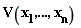 V(x[1], () .. (), x[n])