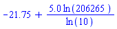 -21.75+5.0*ln(206265)/ln(10)