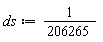 ds := 1/206265