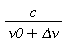 c/(nu0+`&Delta;&nu;`)