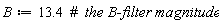 B := 13.4