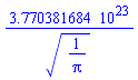 0.3770381684e24/(1/Pi)^(1/2)