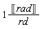 Unit('rad')/rd