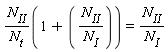 N[II]*(1+N[II]/N[I])/N[t] = N[II]/N[I]