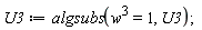 U3 := algsubs(w^3 = 1, U3)