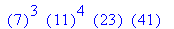``(7)^3*``(11)^4*``(23)*``(41)
