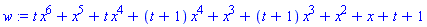 t*x^6+x^5+t*x^4+(t+1)*x^4+x^3+(t+1)*x^3+x^2+x+t+1