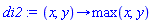 proc (x, y) options operator, arrow; max(x, y) end proc