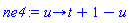 proc (u) options operator, arrow; t+1-u end proc