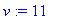 v := 11