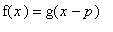 f(x) = g(x-p)
