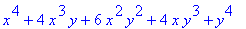 x^4+4*x^3*y+6*x^2*y^2+4*x*y^3+y^4
