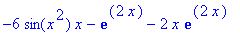 -6*sin(x^2)*x-exp(2*x)-2*x*exp(2*x)