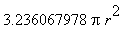 3.236067978*Pi*r^2