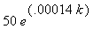 50*e^(.14e-3*k)