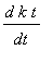d/dt*k*t