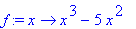 f := proc (x) options operator, arrow; x^3-5*x^2 end proc