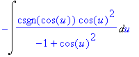 -Int(csgn(cos(u))*cos(u)^2/(-1+cos(u)^2),u)