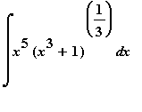Int(x^5*(x^3+1)^(1/3),x)
