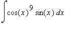 Int(cos(x)^9*sin(x),x)