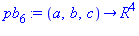 pb[6] := proc (a, b, c) options operator, arrow; R^4 end proc