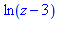 ln(z-3)