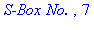 `S-Box No. `, 7