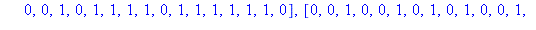[[0, 0, 1, 1, 0, 1, 1, 0, 0, 0, 0, 1, 0, 0, 1, 1, 0, 0, 0, 1, 1, 0, 0, 0, 0, 1, 1, 1, 1, 1, 0, 1, 1, 0, 1, 1, 1, 0, 1, 0, 1, 1, 0, 1, 0, 1, 0, 0], [0, 1, 1, 1, 0, 0, 1, 0, 0, 1, 1, 1, 1, 0, 0, 1, 1, 0...
