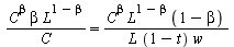 `/`(`*`(`^`(C, beta), `*`(beta, `*`(`^`(L, `+`(1, `-`(beta)))))), `*`(C)) = `/`(`*`(`^`(C, beta), `*`(`^`(L, `+`(1, `-`(beta))), `*`(`+`(1, `-`(beta))))), `*`(L, `*`(`+`(1, `-`(t)), `*`(w))))