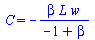 C = `+`(`-`(`/`(`*`(beta, `*`(L, `*`(w))), `*`(`+`(`-`(1), beta)))))