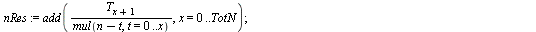 `assign`(polykays, proc () local nRes, nNum, vPar, vParP, vEval, vIndets, vTab, k, i, x, T, TotN, px; if `and`(args[1] = [0], nargs = 1) then return 1 end if; `assign`(vPar, []); `assign`(vEval, []); ...