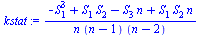 `/`(`*`(`+`(`-`(`*`(`^`(S[1], 3))), `*`(S[1], `*`(S[2])), `-`(`*`(S[3], `*`(n))), `*`(S[1], `*`(S[2], `*`(n))))), `*`(n, `*`(`+`(n, `-`(1)), `*`(`+`(n, `-`(2))))))