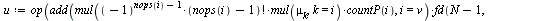`assign`(makeCTR_s, proc (N) [seq(k[i] = add(`/`(`*`(mul(mu[k], k = v), `*`(`^`(-1, `+`(nops(v), `-`(1))), `*`(factorial(`+`(nops(v), `-`(1))), `*`(factorial(i))))), `*`(mul(`*`(`^`(factorial(x), numb...