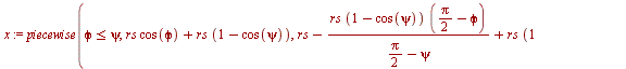 for i from 0 to 7 do `assign`(Y, `+`(`*`(3, `*`(i)), Float(19, -1))); `assign`(psi, arcsin(`/`(`*`(Y), `*`(rs)))); `assign`(var1r || i, cuboid([70, 0, 50], [`+`(20, `*`(rs, `*`(`+`(1, `-`(cos(psi)))))...