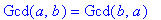 Gcd(a,b) = Gcd(b,a)