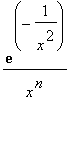 exp(-1/(x^2))/(x^n)