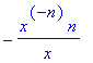 -x^(-n)*n/x