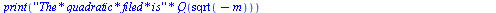 proc (`::`(d, integer)) local m, i, a; if `<`(0, d) then for i to d do if type(`/`(`*`(d), `*`(`^`(i, 2))), integer) = true then `assign`(a, `/`(`*`(d), `*`(`^`(i, 2)))) end if end do; print(`*`(''`*`...