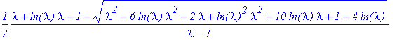 evalues := 1/2*(lambda+ln(lambda)*lambda-1+sqrt(lam...