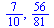 `/`(7, 10), `/`(56, 81)