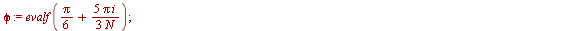 for i from 0 to N do `assign`(phi, evalf(`+`(`*`(`/`(1, 6), `*`(Pi)), `*`(5, `*`(Pi, `*`(i, `*`(`/`(`+`(`*`(3, `*`(N))))))))))); `assign`(x[i], evalf(X)); `assign`(y[i], evalf(Y)); `assign`(phi, evalf...
