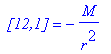 ` [12,1]` = -M/(r^2)