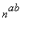 n^ab