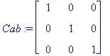 Cab := matrix([[1, 0, 0], [0, 1, 0], [0, 0, 1]])