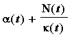 alpha(t)+N(t)/kappa(t)